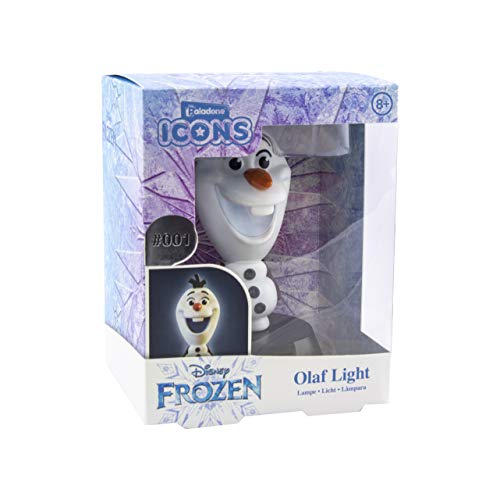 Paladone Olaf Icono de luz Oficial Frozen Coleccionable | Ideal para dormitorios de niños, Oficina y hogar | Pop Culture Gaming Merchandise, Color Blanco, Aprox. Altura: 10 cm.