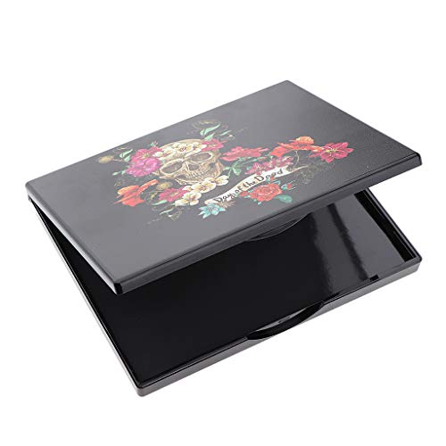 Paleta De Sombra De Ojos Magnética Vacía Para Organizar Sombra De Ojos/Colorete En Polvo - Flor de esqueleto
