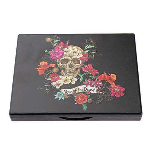 Paleta De Sombra De Ojos Magnética Vacía Para Organizar Sombra De Ojos/Colorete En Polvo - Flor de esqueleto