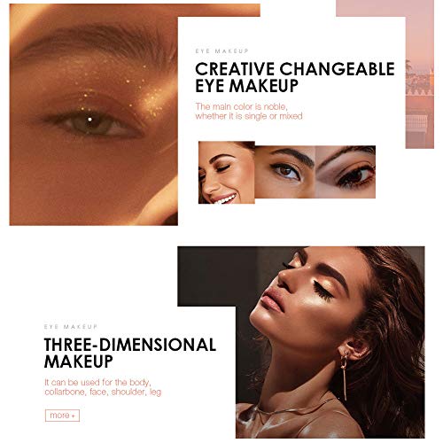 Paleta de sombras de ojos de 4 colores, sombra de ojos mate Sombra de ojos nacarada de larga duración Herramienta cosmética para ojos pigmentados Herramientas de maquillaje de ojos para Salom Home