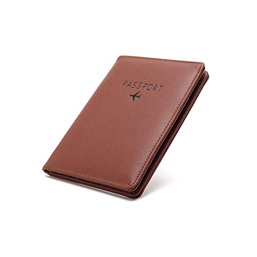 PALMFOX Funda de Cuero para Billetera, Pasaporte, Cubierta de Bloqueo RFID, Funda de Tarjeta de Cuero, Funda de Organizador de Documentos de Viaje, incluidos 7 Colores.