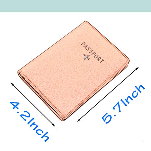 PALMFOX Funda de Cuero para Billetera, Pasaporte, Cubierta de Bloqueo RFID, Funda de Tarjeta de Cuero, Funda de Organizador de Documentos de Viaje, incluidos 7 Colores.