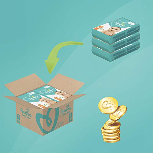 Pampers Baby Dry - Pañales para bebés, Talla 3 (6-10 kg), 198 unidades