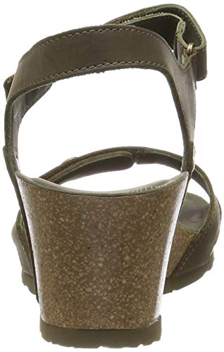 Panama Jack Julia Basics, Sandalia con Pulsera para Mujer, Verde (Kaki B9), 38 EU