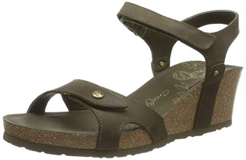 Panama Jack Julia Basics, Sandalia con Pulsera para Mujer, Verde (Kaki B9), 38 EU
