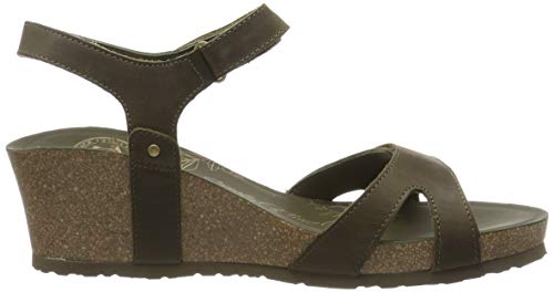 Panama Jack Julia Basics, Sandalia con Pulsera para Mujer, Verde (Kaki B9), 38 EU