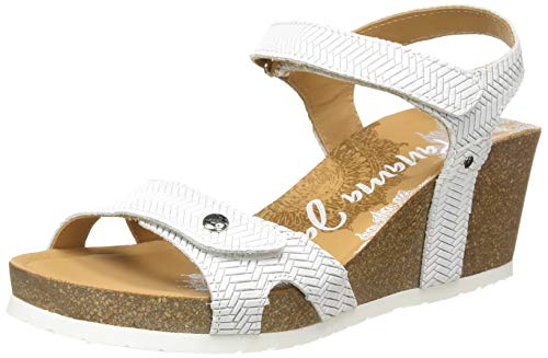 Panama Jack Julia Menorca, Sandalia con Pulsera para Mujer, Blanco (Blanco B5), 38 EU