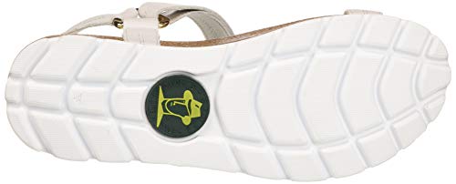 Panama Jack Sandra Nacar, Sandalias Planas para Mujer, Blanco, 37 EU