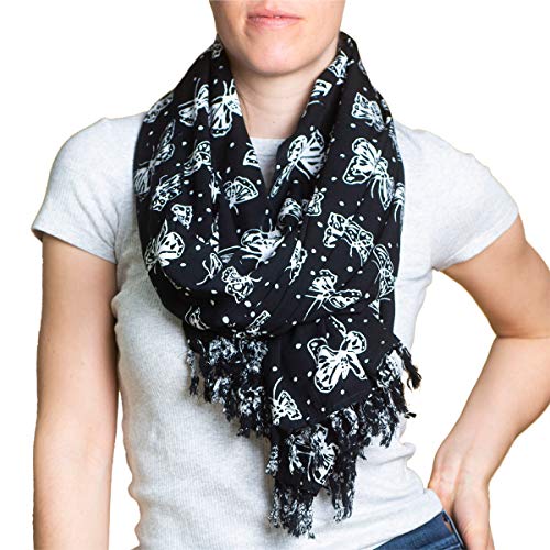 PANASIAM - Pareo, toalla de verano en colores vivos, hecha a mano con cera batik de viscosa de alta calidad. Negro B005 negro.