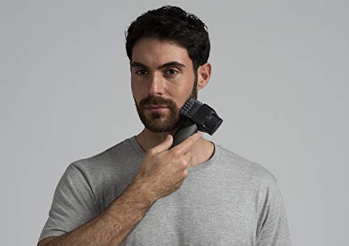 Panasonic ER-GD61-K503 Recortadora de Barba Recargable para Hombre (Forma de Navaja, i-Shaper, Acero Inoxidable, Batería Larga Duración, Lavable, 20 Longitudes de 0.1 a 10 mm, 2 Peines y Funda) Negro