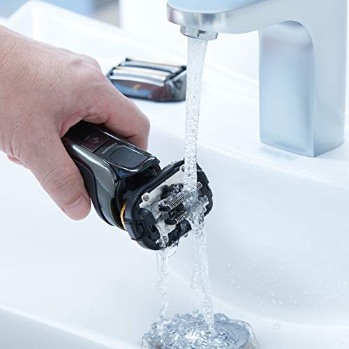 Panasonic ES-LV6Q-S803 Máquina de afeitar de láminas Negro, Acero inoxidable - Afeitadora (Máquina de afeitar de láminas, Negro, Acero inoxidable, Batería, Ión de litio, Integrado, 50 min)