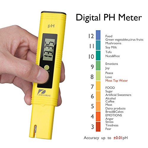 Pancellent Medidor de Prueba de Calidad del Agua TDS PH 2 en 1 Conjunto 0-9990 PPM Rango de medición 1 Resolución PPM 2% Precisión de Lectura (Amarillo)