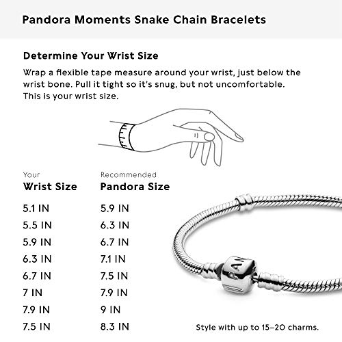 Pandora 590702HV-21 - Pulsera de mujer de plata de ley, 21 cm