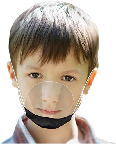 PANGHU 4 Piezas Mini Visera Facial para niños, Protector bucal Transparente Lavable, Protector Facial Reutilizable y cómodo, Protector bucal cómodo para niños y niñas