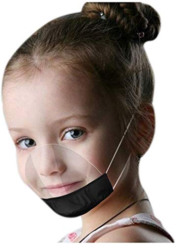 PANGHU 4 Piezas Mini Visera Facial para niños, Protector bucal Transparente Lavable, Protector Facial Reutilizable y cómodo, Protector bucal cómodo para niños y niñas