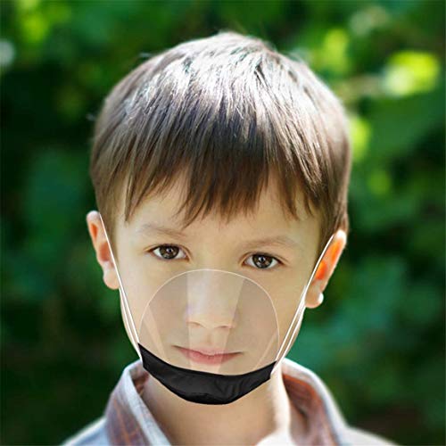 PANGHU 4 Piezas Mini Visera Facial para niños, Protector bucal Transparente Lavable, Protector Facial Reutilizable y cómodo, Protector bucal cómodo para niños y niñas