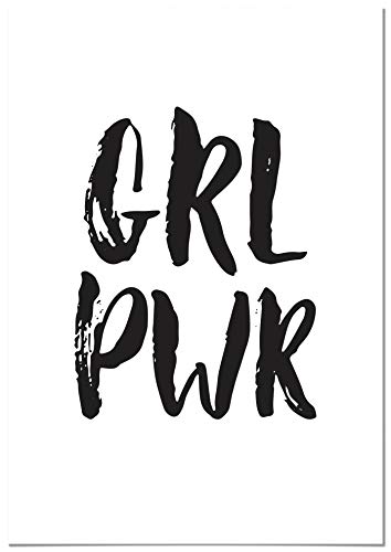 Panorama Póster Girl Power 21x30cm - Impreso en Papel de 250gr - Cuadro Frases Positivas - Póster Pared - Cuadros Decoración Salón - Cuadros para Dormitorio - Póster Decorativos