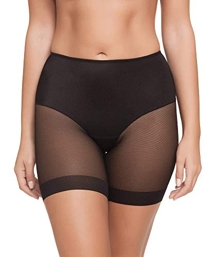 Pantalon Faja Anti-rozadura Invisible y Super Ligero. Tejido Elastico y Super Suave. (Negro, XL)