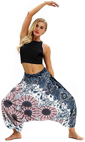 Pantalones de las mujeres s de Bohemia suelta Harem flojo Aladdin pantalones de playa muchachas de la falda de baile ropa de Bohemia estilo retro Pantalones y Pantalones de las señoras Qf shop