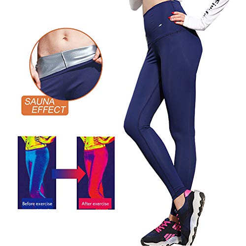 Pantalones para Adelgazar,Pantalones Deportivos Mujer, Pantalón de Sudoración Adelgazar, Leggings Push Up, Mallas Termicos de Neopreno, Faja Reductora Adelgazante para Deporte (XL)