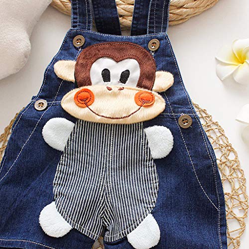 Pantalones Vaquero Cortos para Bebes Niñas Niños Recién Nacidos Verano PAOLIAN Vestidos Peto Tirantes Monos Conjuntos Ropa Bautizo Bebés Peleles Vestir Fiestas 0 Meses-3 Años