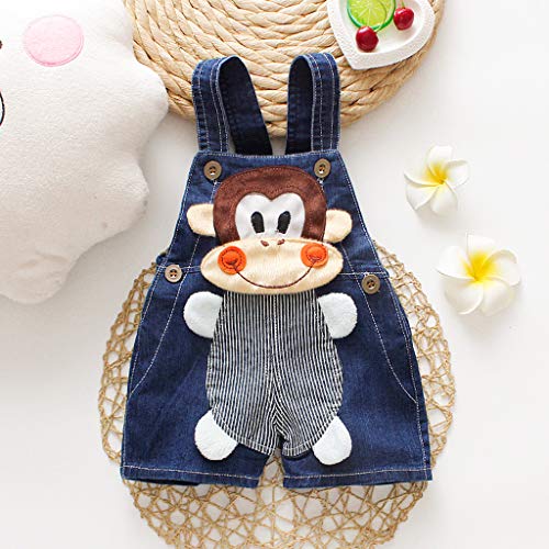 Pantalones Vaquero Cortos para Bebes Niñas Niños Recién Nacidos Verano PAOLIAN Vestidos Peto Tirantes Monos Conjuntos Ropa Bautizo Bebés Peleles Vestir Fiestas 0 Meses-3 Años