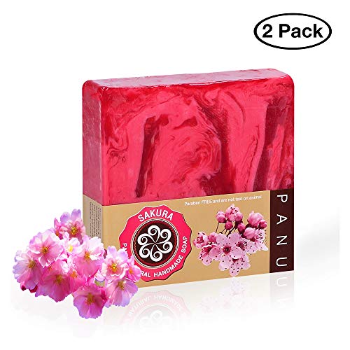 Panu Jabon Natural - Sakura Champu Solido - jabones para regalar (2x 110g)