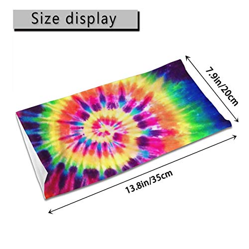Pañuelo para el cuello Pañuelo Rainbow Swirly Multi-Spiral Tie Dye Balaclava Variedad Toalla de cara Bufanda Cubierta de babero de seda de hielo a prueba de viento con filtro