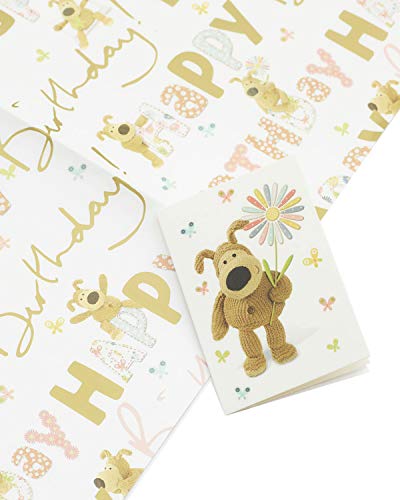 Papel de regalo de cumpleaños – 10 hojas y 10 etiquetas – Bonito papel de regalo y paquete de etiquetas para niños y adultos – Boofle – Papel de regalo para cumpleaños