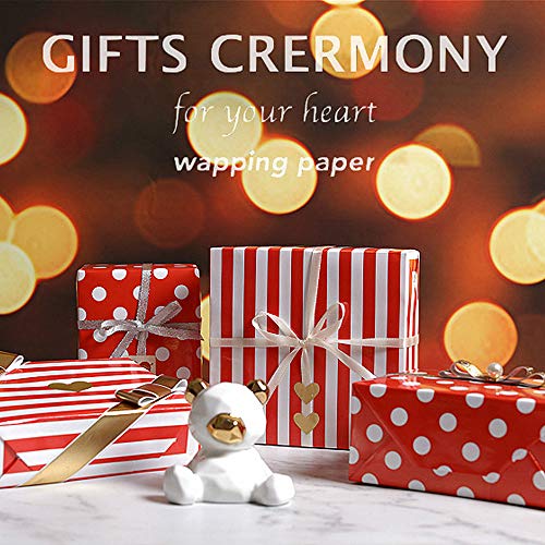 Papel Para Envolver Regalos, Joeyer 6 Hojas Envoltura Colorido (Doblados) Para Cumpleaños, Día De Fiesta, Boda, Baby Shower