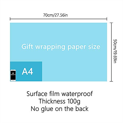 Papel Para Envolver Regalos, Joeyer 6 Hojas Envoltura Colorido (Doblados) Para Cumpleaños, Día De Fiesta, Boda, Baby Shower