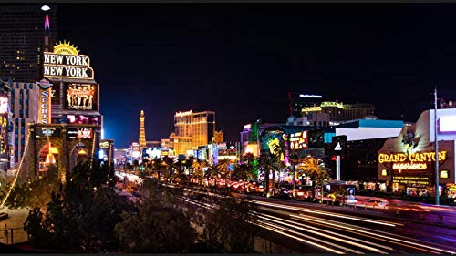 Papel pintado fotográfico para pared de las Vegas, diseño moderno de ciudades nocturnas, restaurante, bar, salón, sofá, TV, dormitorio, papel pintado 3D, 150 x 105 cm