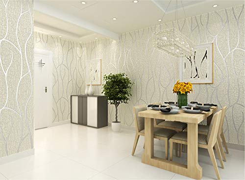 Papel Pintado No Tejido Murales Estereoscópica En 3D Con Franja En Relieve De Color Blanco Papel de Pared Dormitorios Salón Hotel Fondo de TV Elegante Moderno Fine Decor