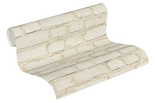 Papel pintado tnt ladrillo Papel imitacion piedra Papel imitacion ladrillo gris rojo blanco 374141 37414-1 A.S. Création Neue Bude 2.0 Edition 2 | gris/rojo/blanco | Muestra (21 x 29,7 cm)