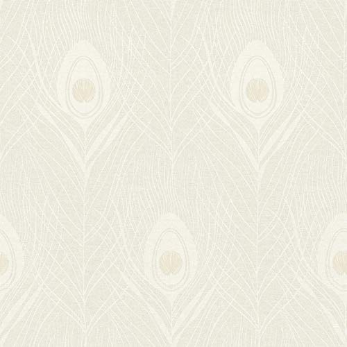 Papel pintado tnt plumas de plumas oficina oficina beige gris plateado 369711 36971-1 Architects Paper Absolutely Chic | beige/gris/plateado | Muestra (21 x 29,7 cm)