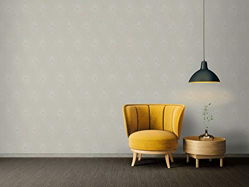 Papel pintado tnt plumas de plumas oficina oficina beige gris plateado 369711 36971-1 Architects Paper Absolutely Chic | beige/gris/plateado | Muestra (21 x 29,7 cm)