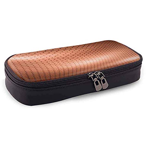 Papelería abstracta para estudiantes Patrón de malla de peine hexagonal con efecto de movimiento de onda abstracta Impresión de imagen geométrica Rotulador Soporte para bolsa de papelería W3.5xL7.9 Ó