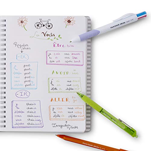 Paper Mate 1956751 - Bolígrafo con capuchón, punta mediana de 1 mm, paquete de 10, colores surtidos fantasía