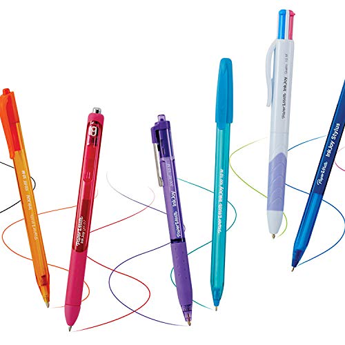 Paper Mate InkJoy 100RT, bolígrafo retráctil, punta media de 1 mm, Pack de 20, colores surtidos