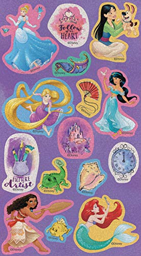 Paper Projects 9124370 Disney Princess Mega paquete de pegatinas, color rosa y morado , color/modelo surtido
