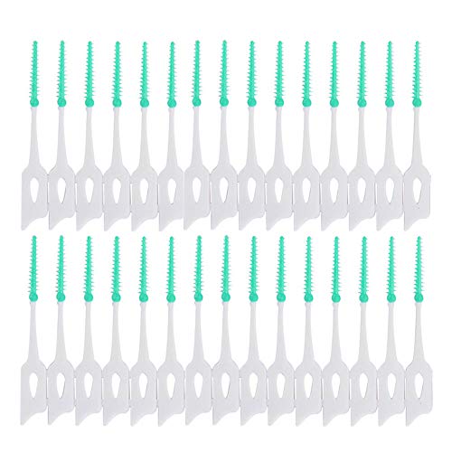 Paquete de 150 cepillos interdentales, hilo dental de silicona para higiene bucal diaria, dientes saludables y encías