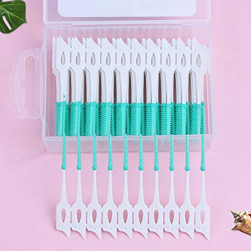 Paquete de 150 cepillos interdentales, hilo dental de silicona para higiene bucal diaria, dientes saludables y encías