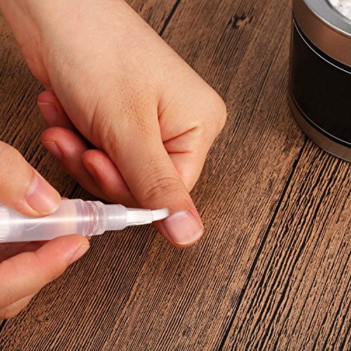 Paquete de 5 bolígrafos vacíos de aceite de uñas de 3 ml, con punta de pincel, cosméticos y brillo de labios, tubo líquido para el crecimiento de pestañas