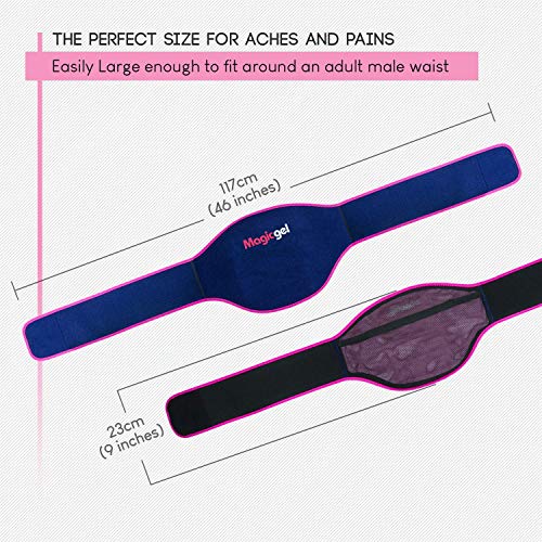 Paquete de gel para el dolor de espalda: Paquete caliente o helado para el alivio del dolor (para lumbares inferiores, nervio ciático, dolor de cola y más) de Magic Gel (Twinpack)