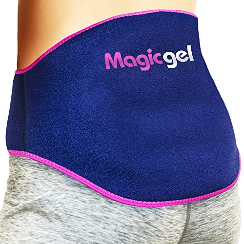 Paquete de gel para el dolor de espalda: Paquete caliente o helado para el alivio del dolor (para lumbares inferiores, nervio ciático, dolor de cola y más) de Magic Gel (Twinpack)