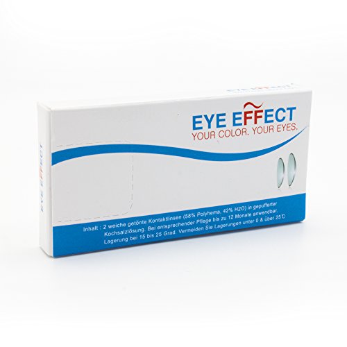 Par de lentes de contacto azules, lentillas anuales sin graduar, incluyen estuche gratuito, lentillas azules para ojos oscuros