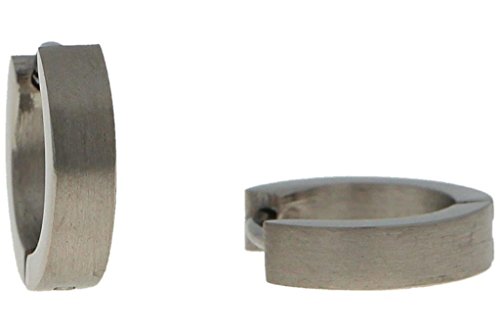 Par de Pendientes de aro de titanio para hombres