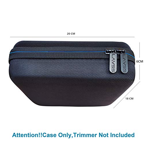 Para Braun MGK3080 Braun MGK5080 Braun MGK3085 Braun MGK3060 Braun MGK3040 MGK3042 Recortador de barba Duro Viaje Estuche Bolso Funda By LAVSS,Negro