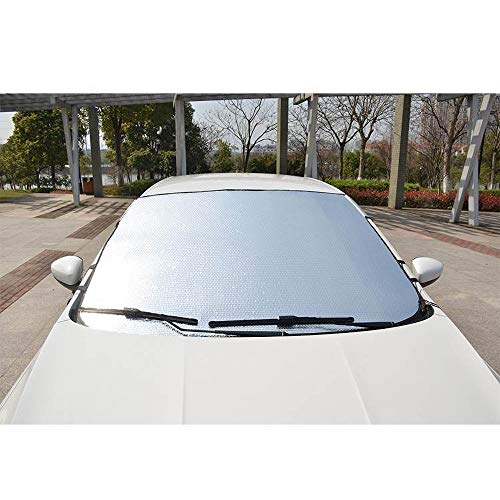 Parabrisas del Coche Cubierta, Doble Cara Plata Protector de Pantalla Solar Rayos Cubierta del Polvo Térmico Cubierta de Hielo Helada, para SUV Most Vehicle (140 * 90cm)