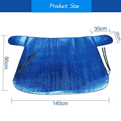 Parabrisas del Coche Cubierta, Doble Cara Plata Protector de Pantalla Solar Rayos Cubierta del Polvo Térmico Cubierta de Hielo Helada, para SUV Most Vehicle (140 * 90cm)